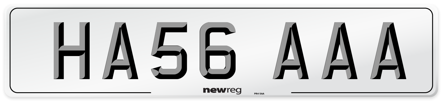 HA56 AAA Number Plate from New Reg
